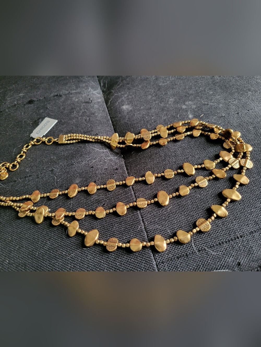 NEW CHICOS GOLD NUGGET NECKLACE